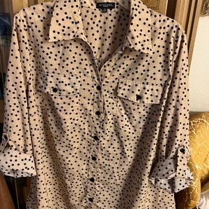 Notions polka dot shirt blouse 2x